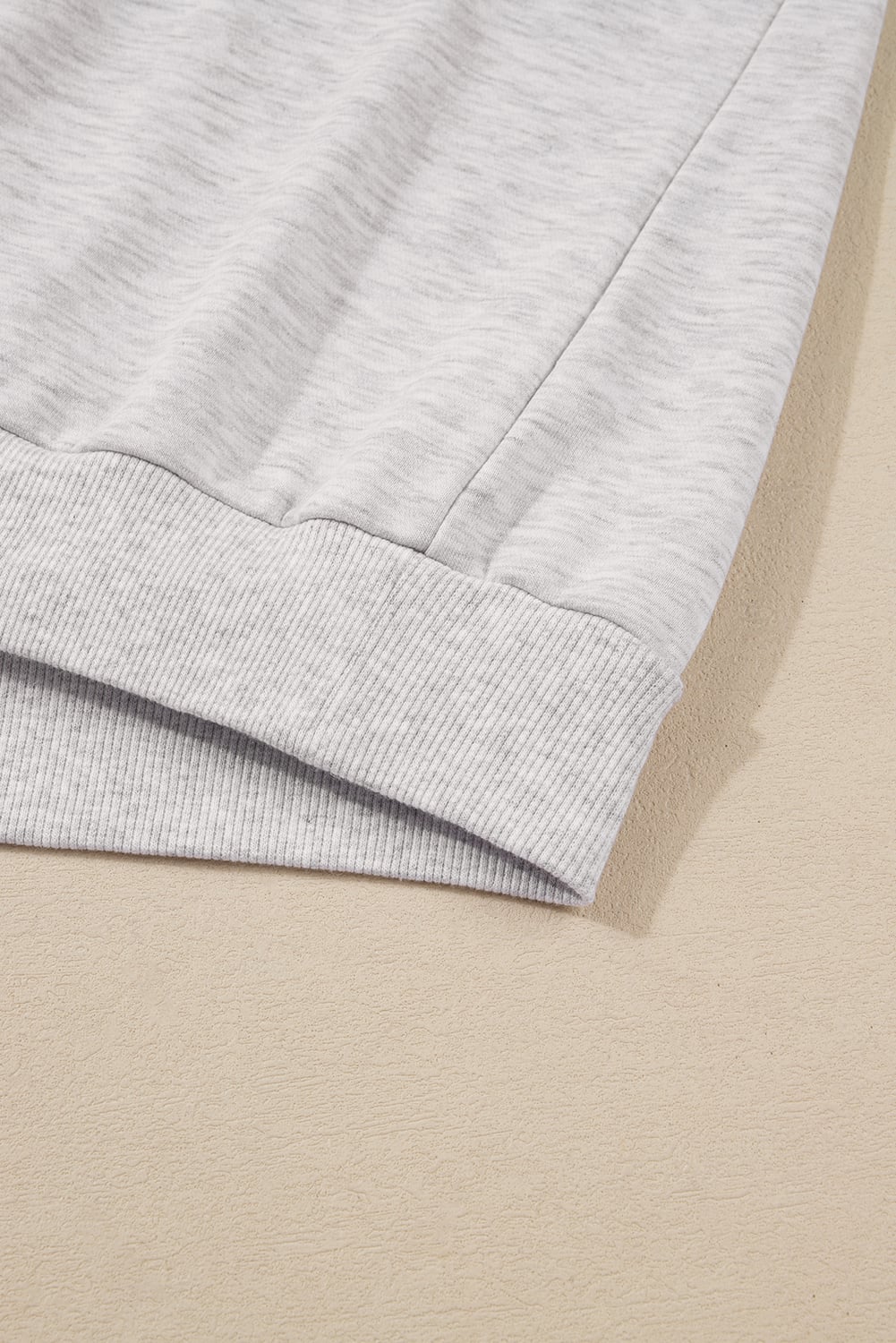 Light Grey Polo Collar V Neck Pullover and Drawstring Sweatpants Set