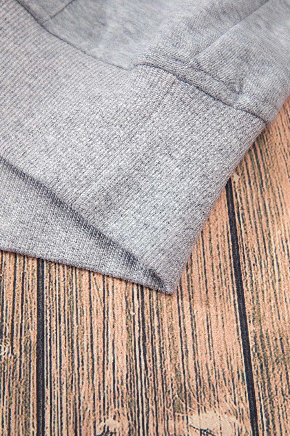 Light Grey Quarter Zip Stand Neck Kangaroo Pocket Sweatshirt
