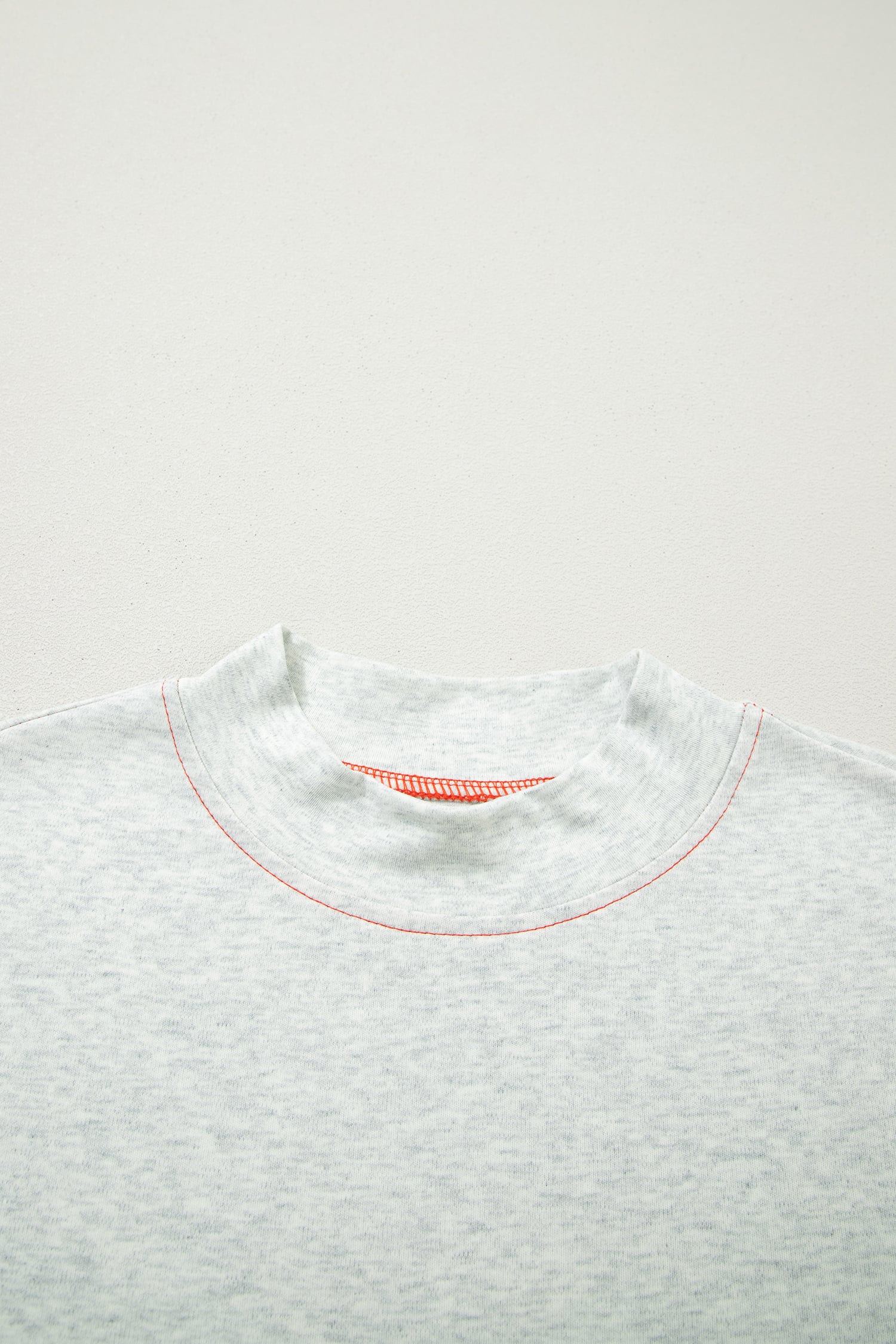 Light Grey Reversible Contrast-Stitched T-Shirt
