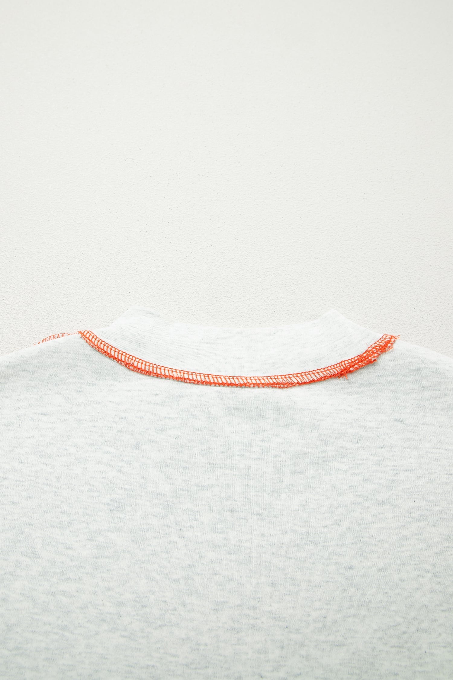 Light Grey Reversible Contrast-Stitched T-Shirt