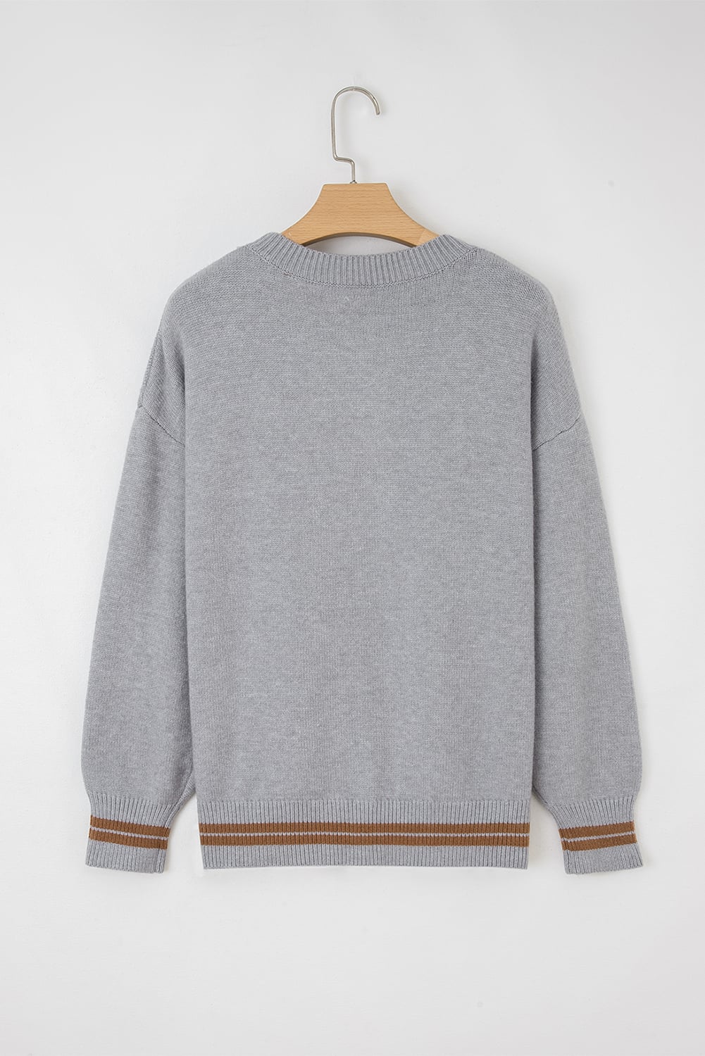 Light Grey See You Cowboy Embroidered Western Graphic Sweater