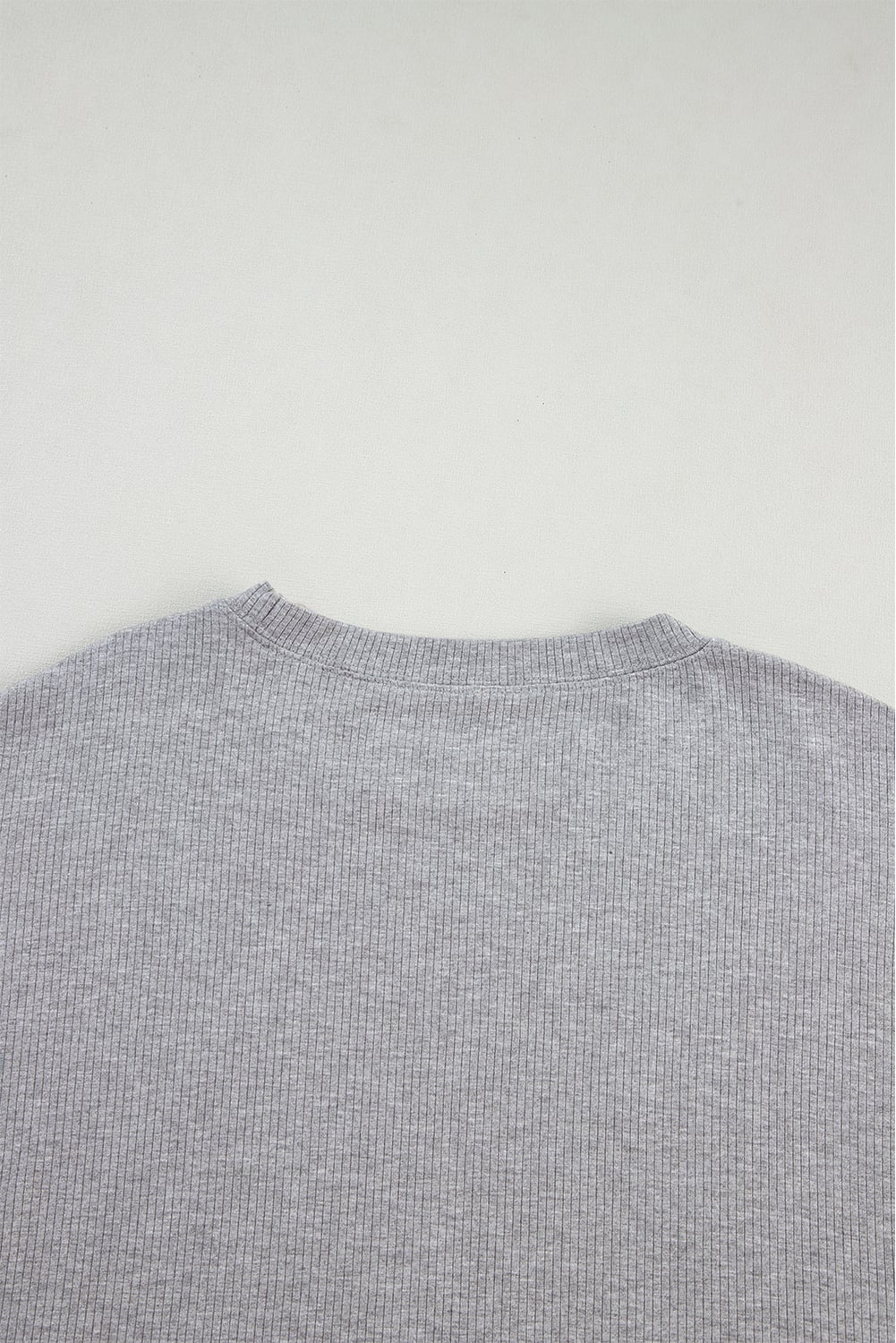 Light Grey Solid Color Loose Tunic Top Loungewear