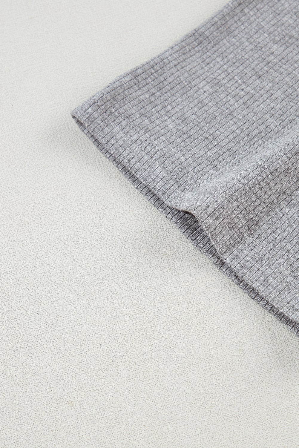 Light Grey Solid Color Loose Tunic Top Loungewear