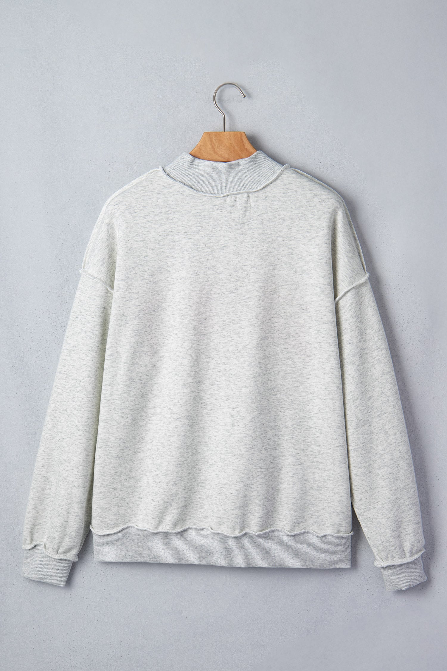 Light Grey TN TENNESSEE Double Printed Reversible Mock Neck Sweatshirt