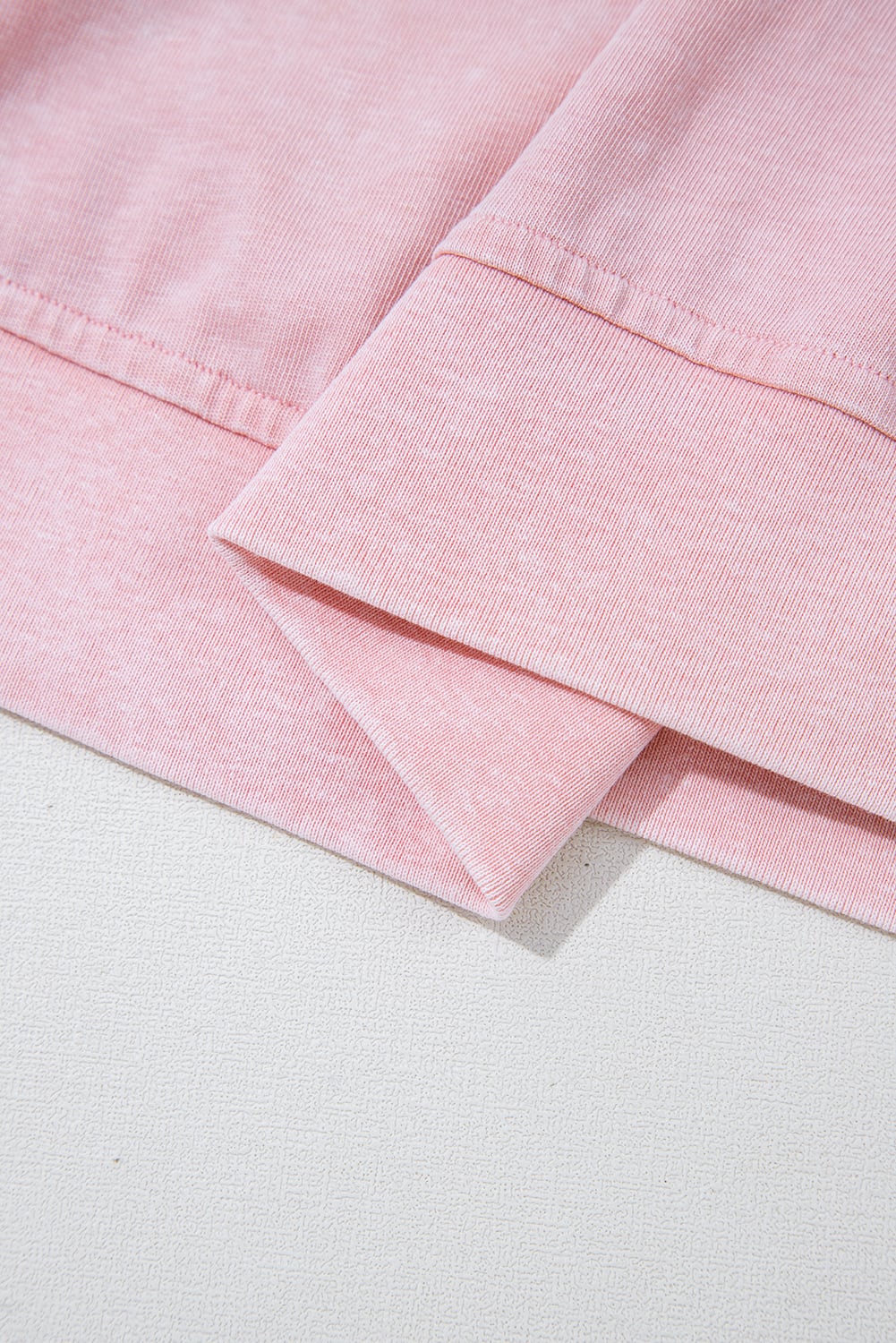 Light Pink Solid Color Washed Sleeveless Top Split Skort Cotton 2pcs Outfit
