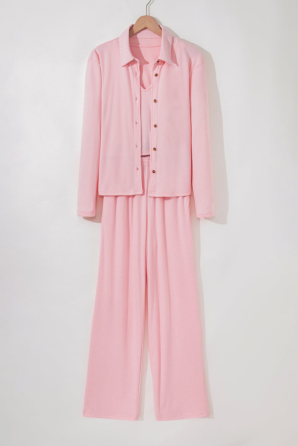 Light Pink 3-Piece Cozy Knit Lounge Set