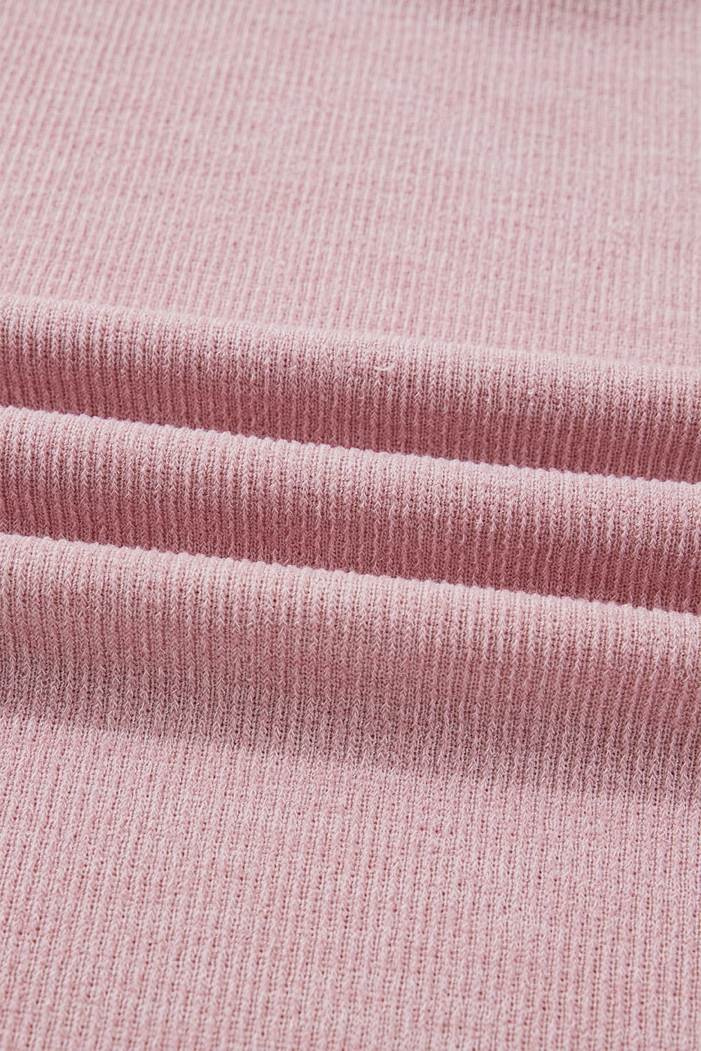 Light Pink Contrast Trim Knitted Drop Shoulder Plus Size Top