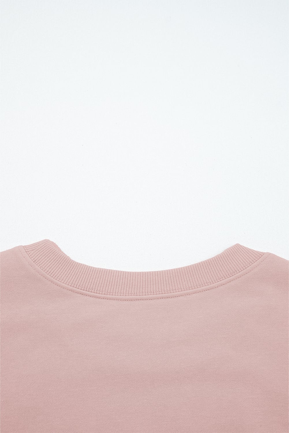 Light Pink Drop Shoulder Puff Sleeve Crop Pullover Drawstring Wide Leg Pants Set