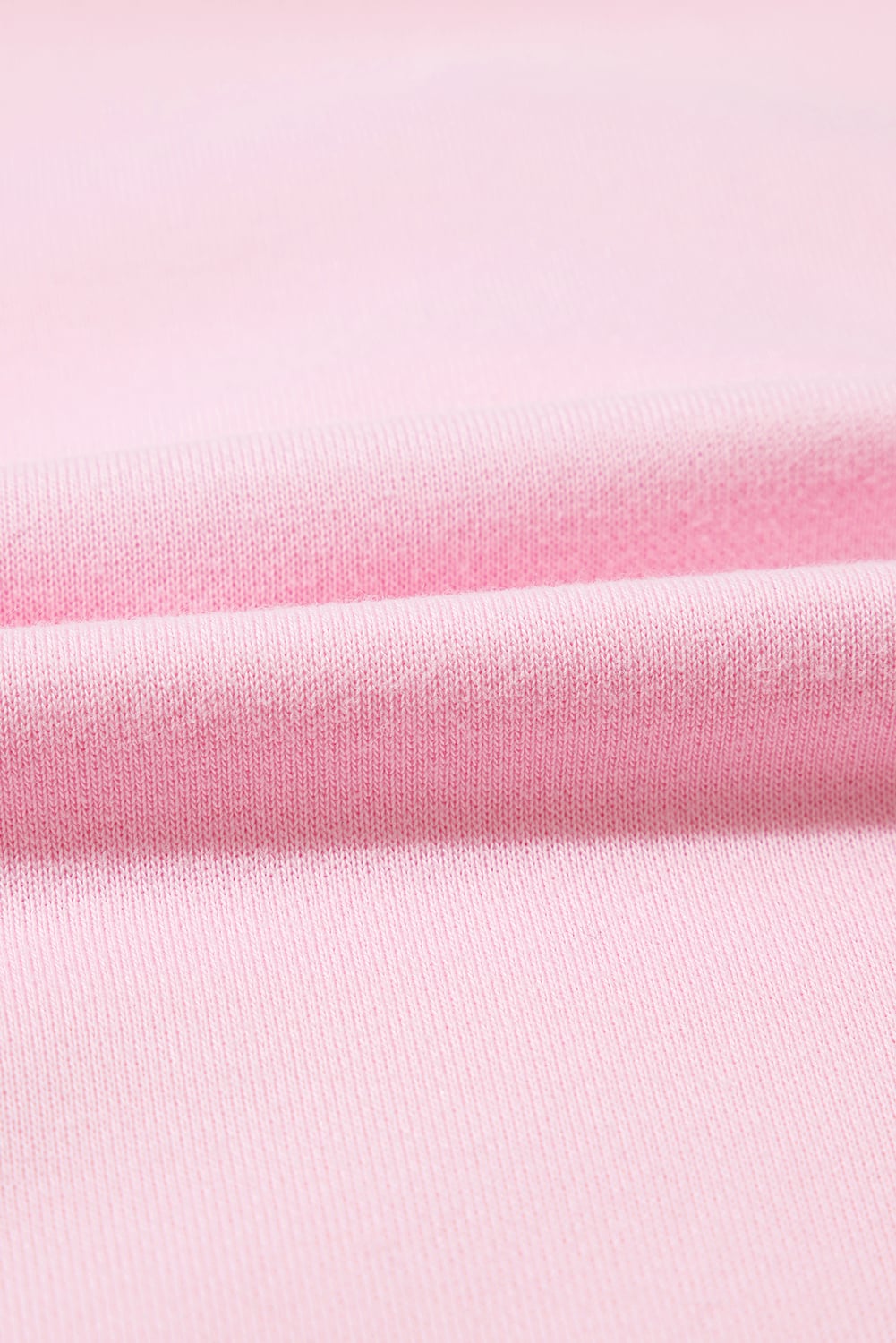 Light Pink Embroidered Bow Lantern Sleeve Oversized Pullover Sweatshirt