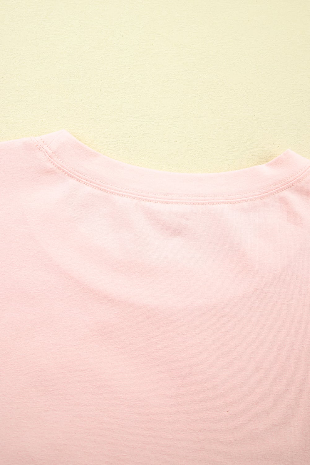 Light Pink Eyelet Lace Star Applique Plus Size T Shirt