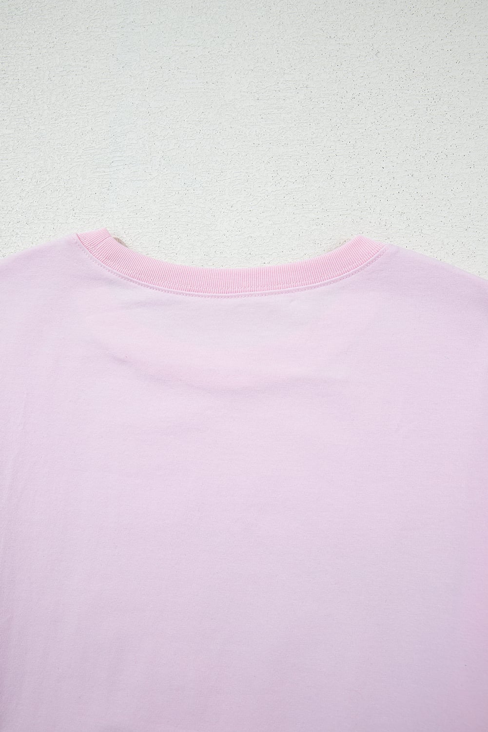 Light Pink Flag Bow Graphic Crewneck Tee