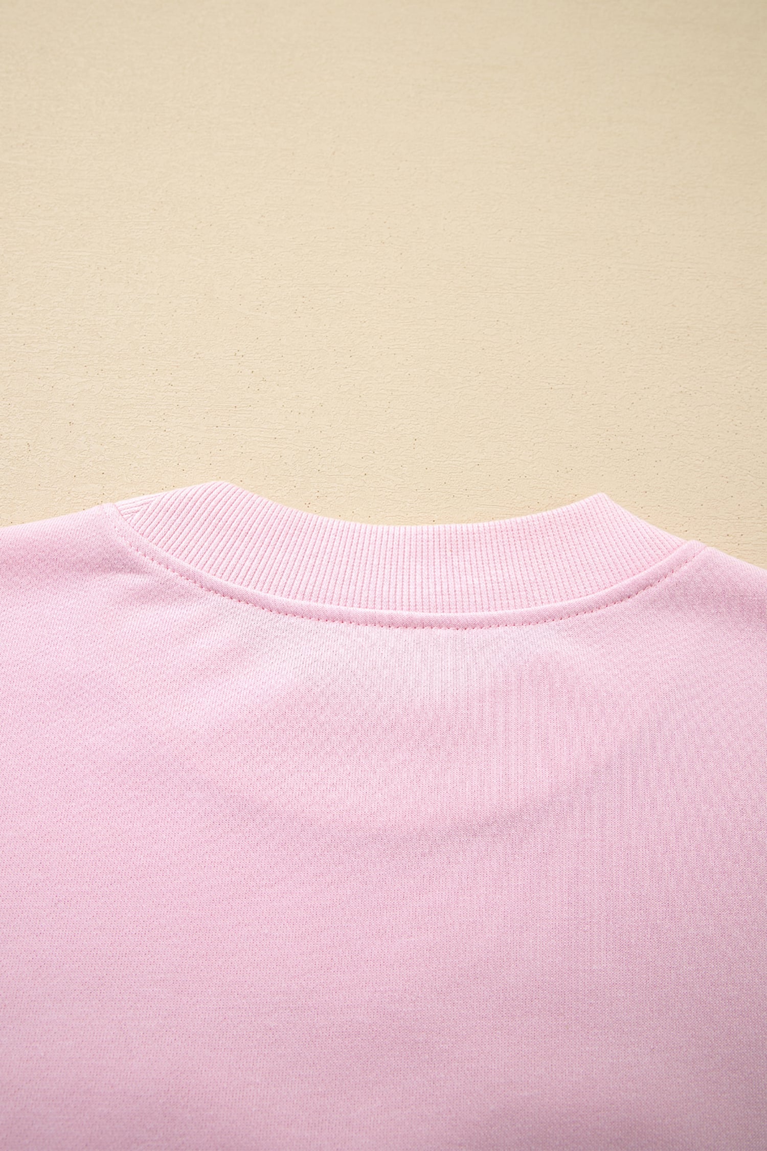 Light Pink Sweetheart Patchwork Oversize Sweatshirt