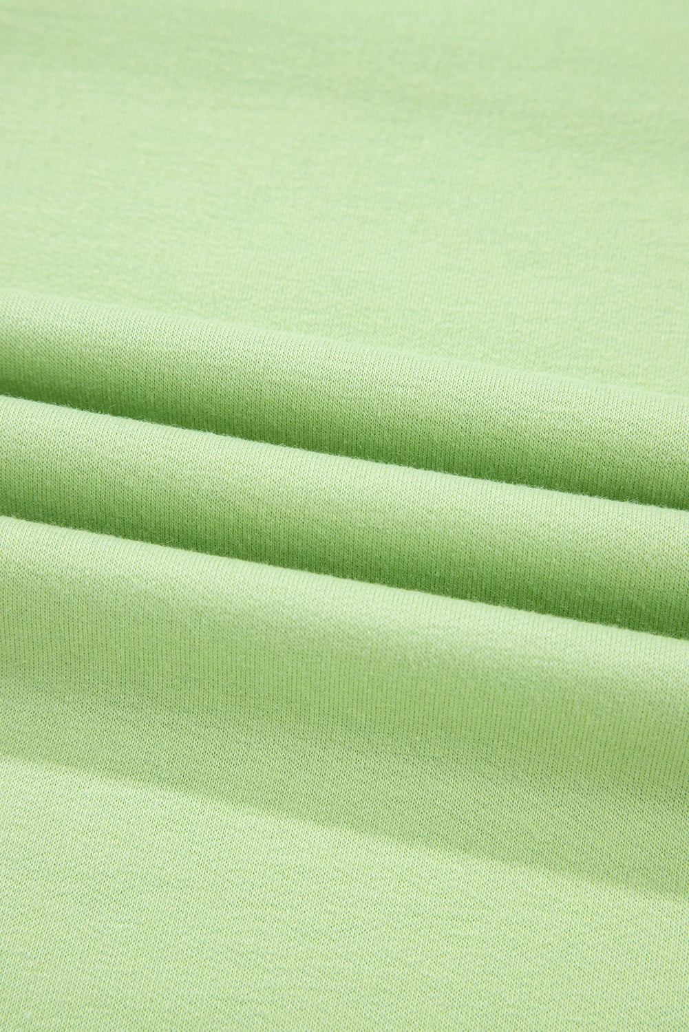 Meadow Mist Green Solid Loose V Neck Half Sleeve Tee and Shorts