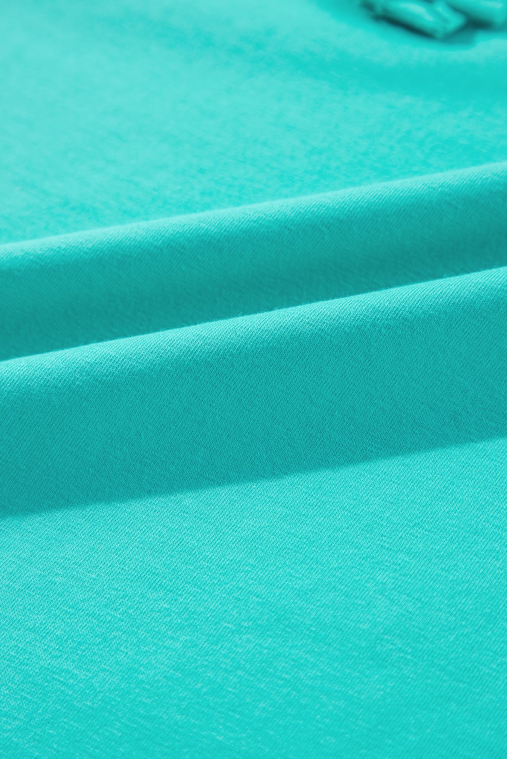 Mint Green Solid Color Half Sleeve Buttons Henley Top