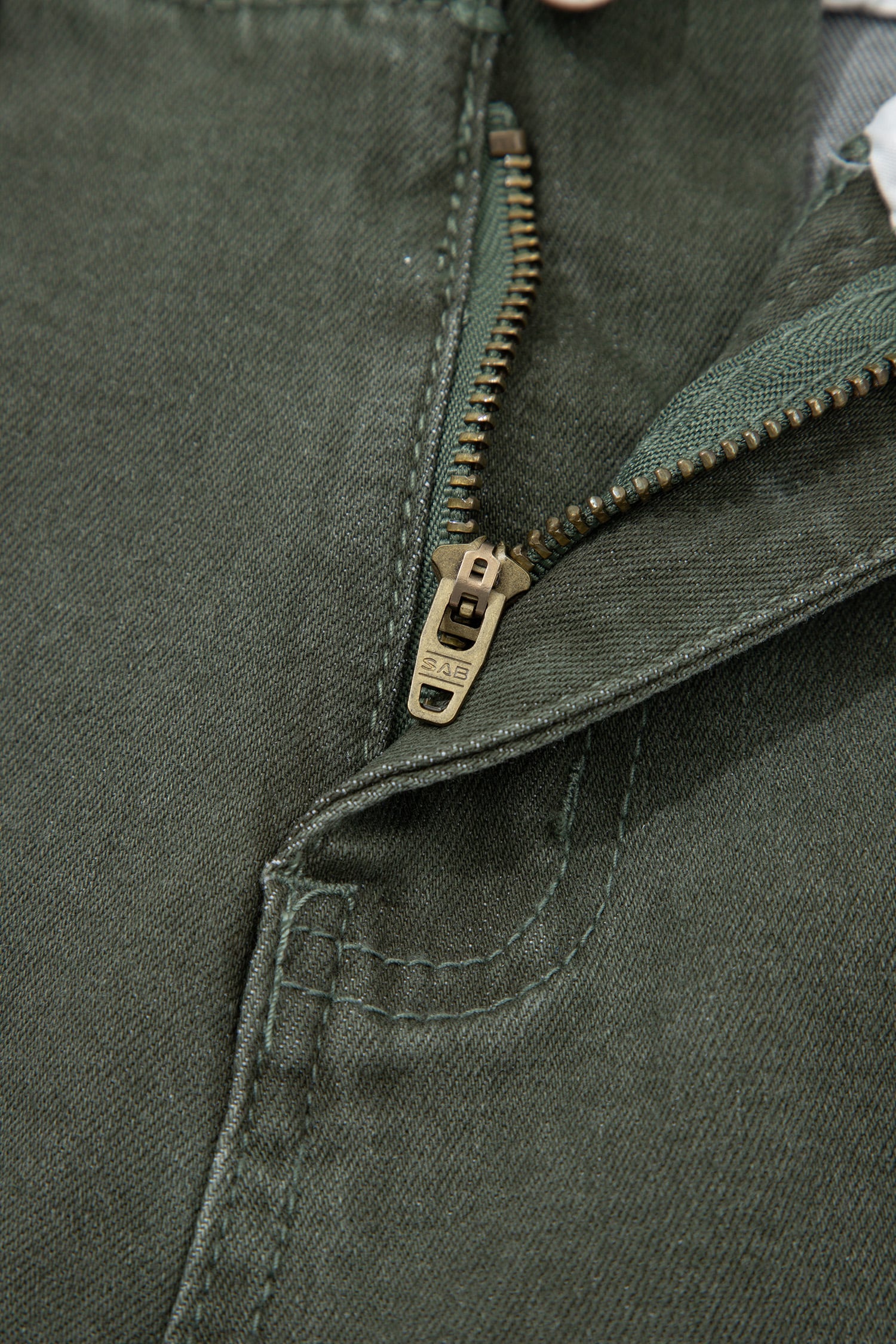 Mist Green 2-Button High Waist Wide Leg Jeans