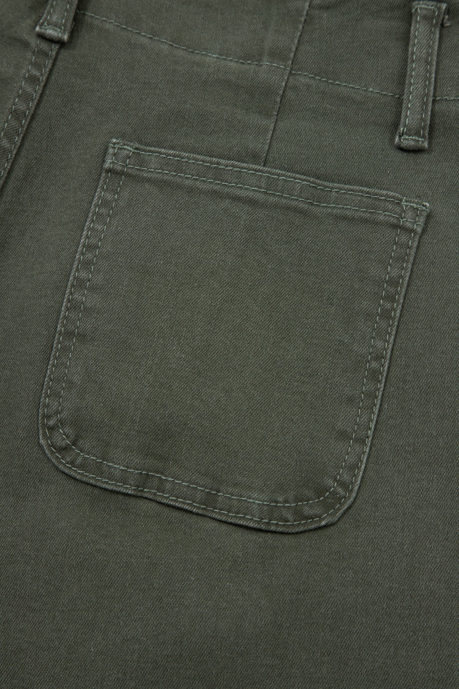 Mist Green 2-Button High Waist Wide Leg Jeans
