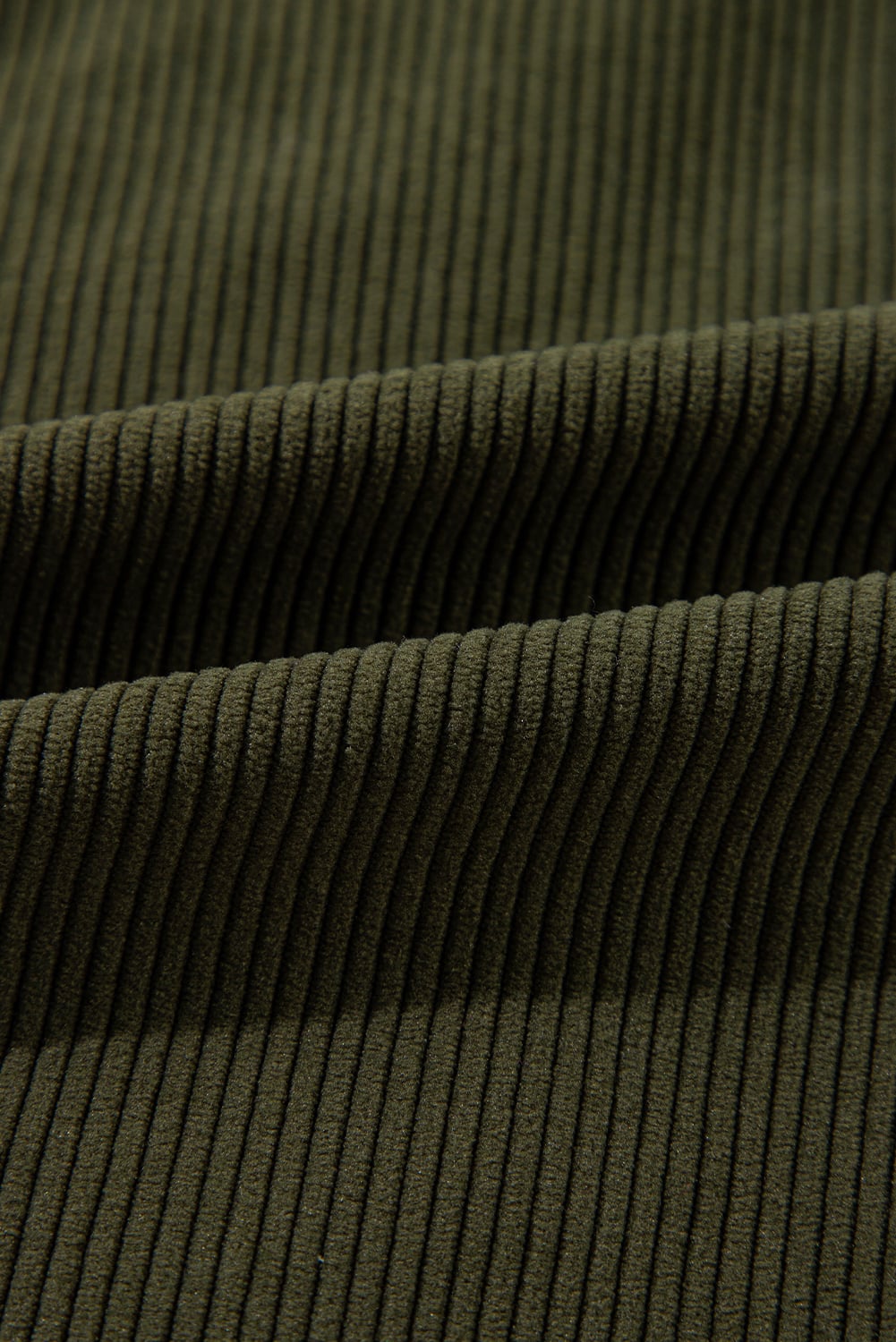 Mist Green Corduroy Fleece Patchwork Buttoned Bomber Jacket