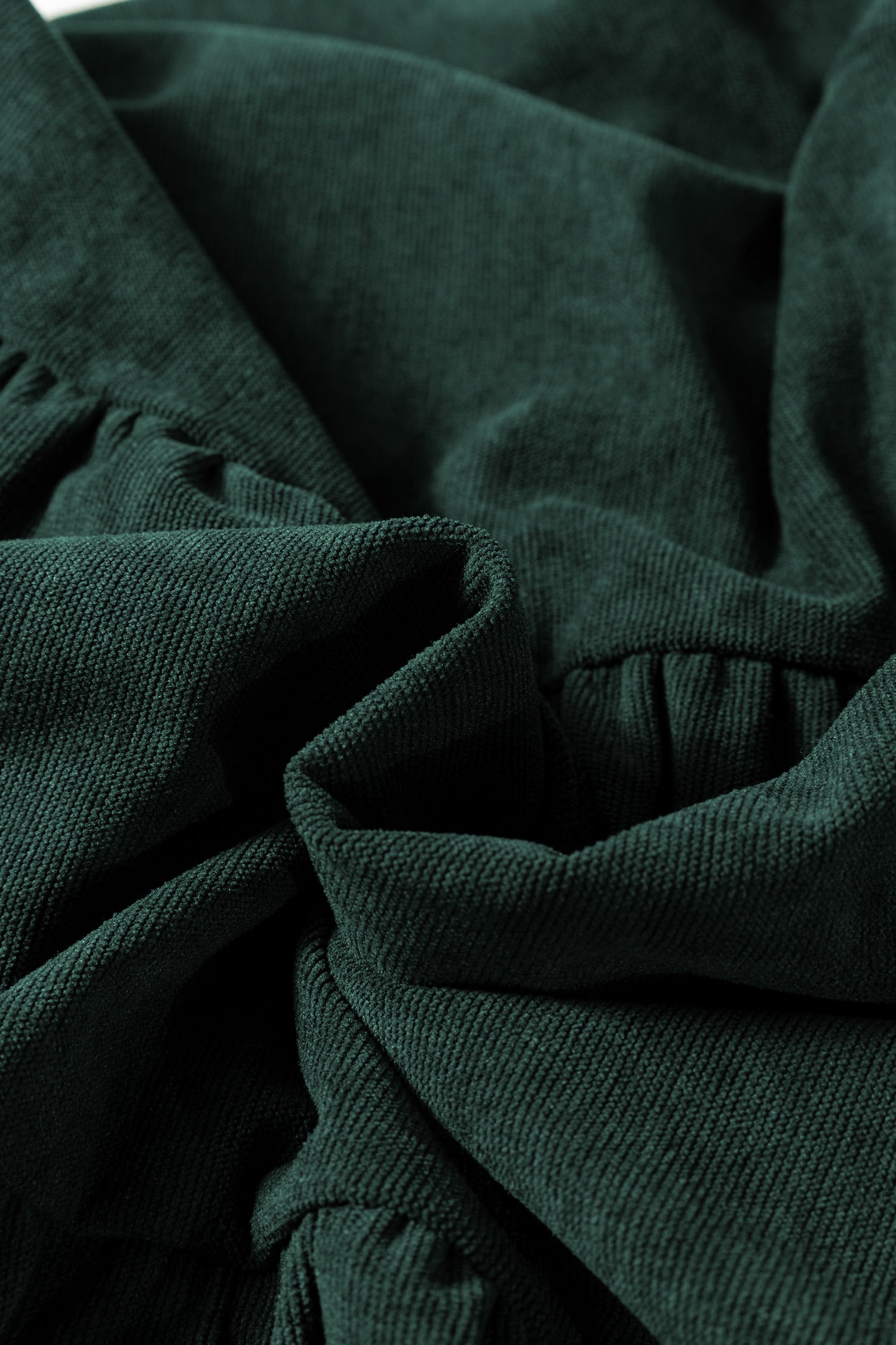 Mist Green Lantern Sleeve Tiered Mini Dress
