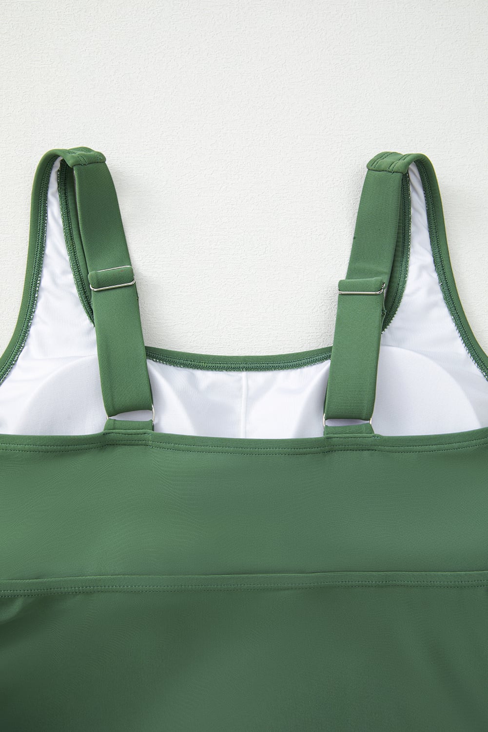 Mist Green Scoop Neck Adjustable Tankini and Matching Skort Bathing Suit
