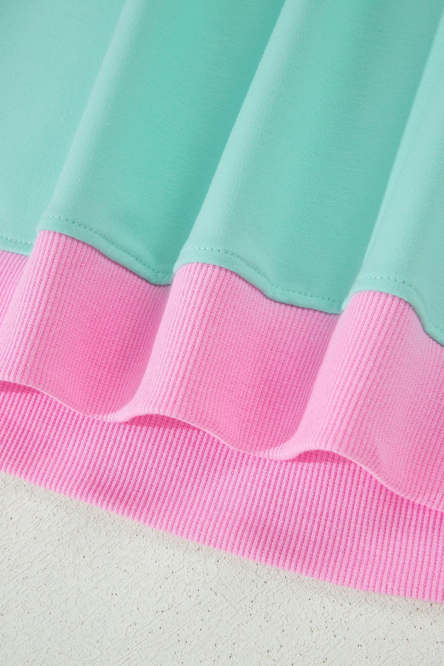 Moonlight Jade Colorblock Edge Drop Shoulder T Shirt and Skort 2Pcs Set