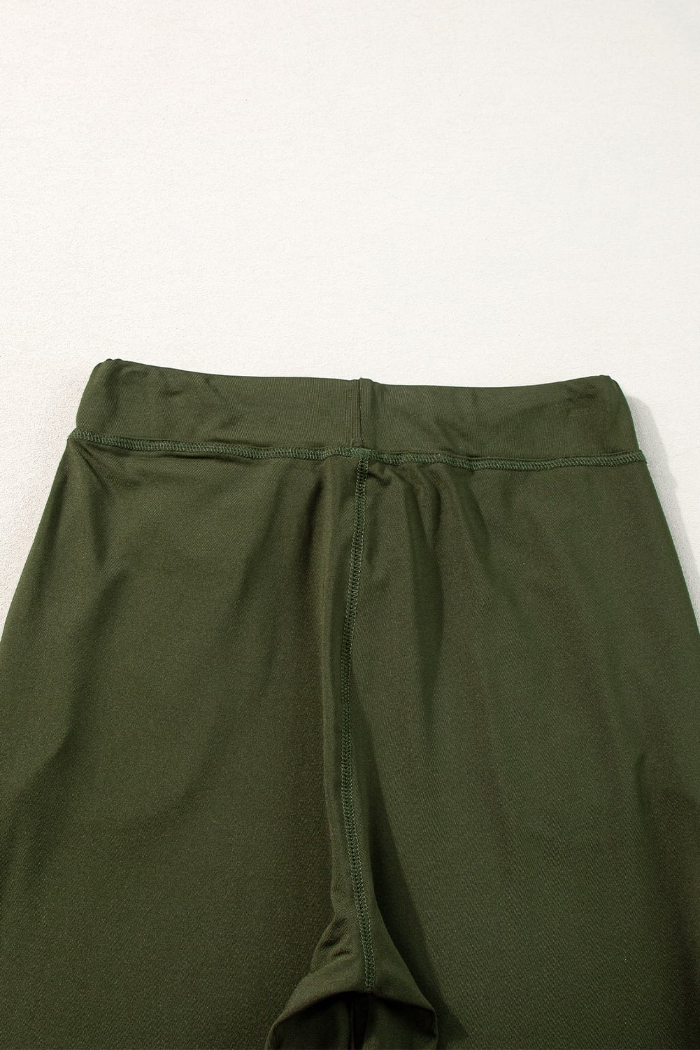 Moss Green Drawstring Elastic Waistband Pocketed Joggers