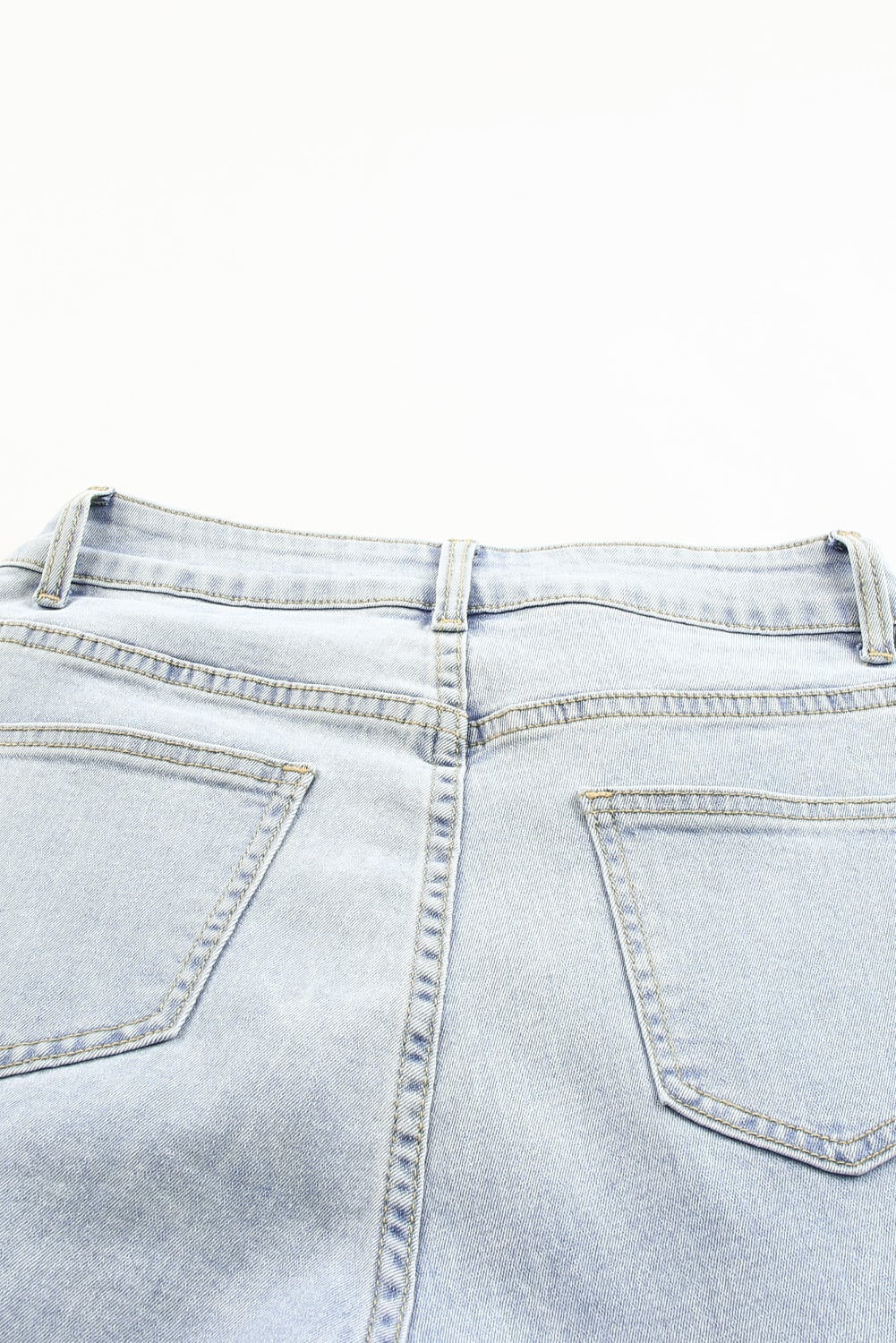 Sky Blue Multi Pocketed Y2K Street Fashion Shift Jeans
