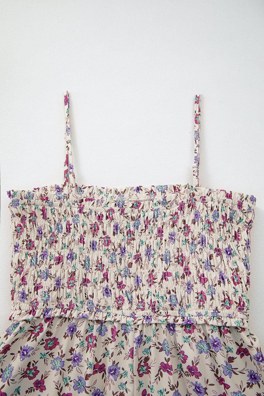 Multicolour Bohemian Ditsy Floral Smocked Fit Flare Sundress