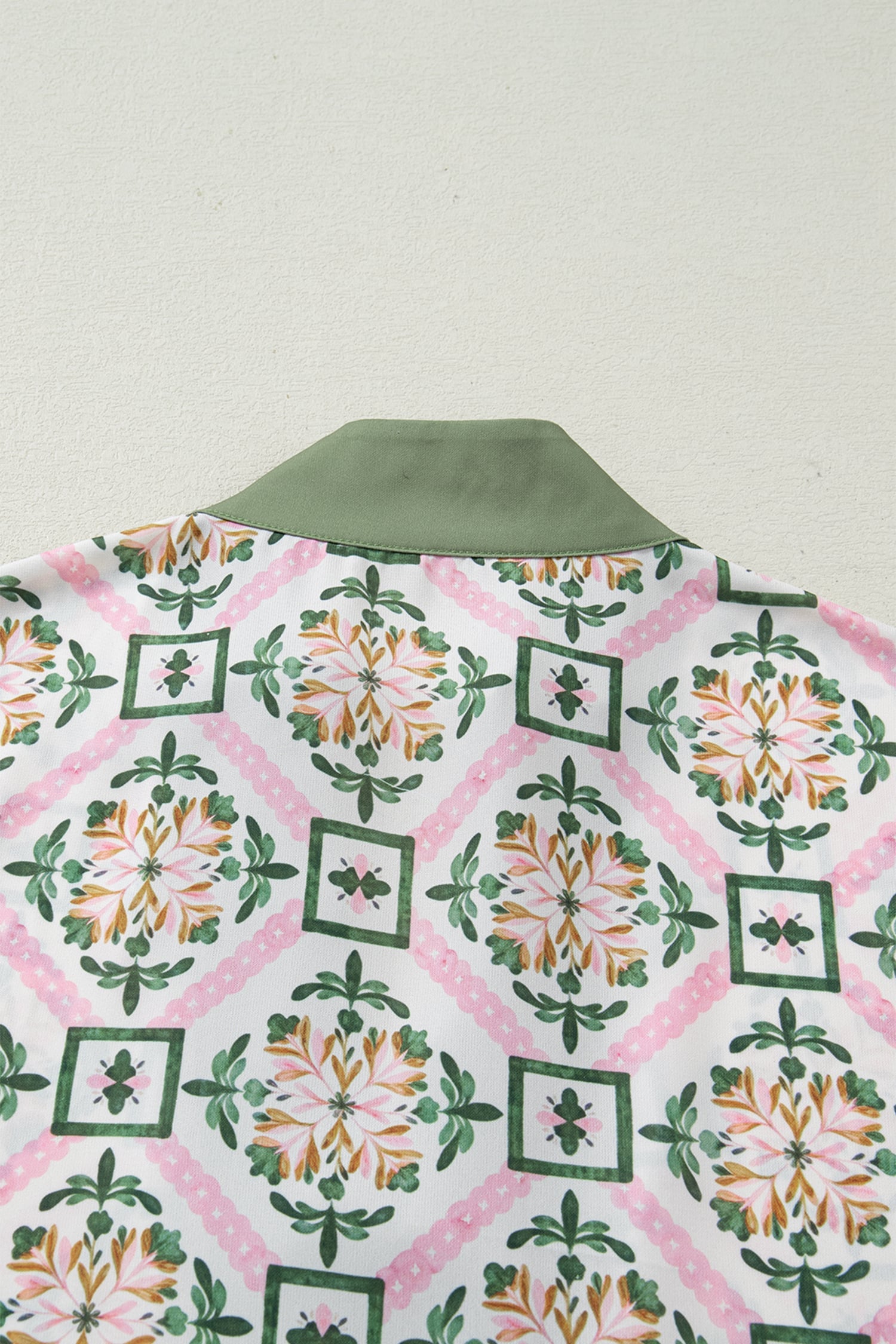 Multicolour Boho Geometric Flower Print Short Sleeve Loose Mini Dress