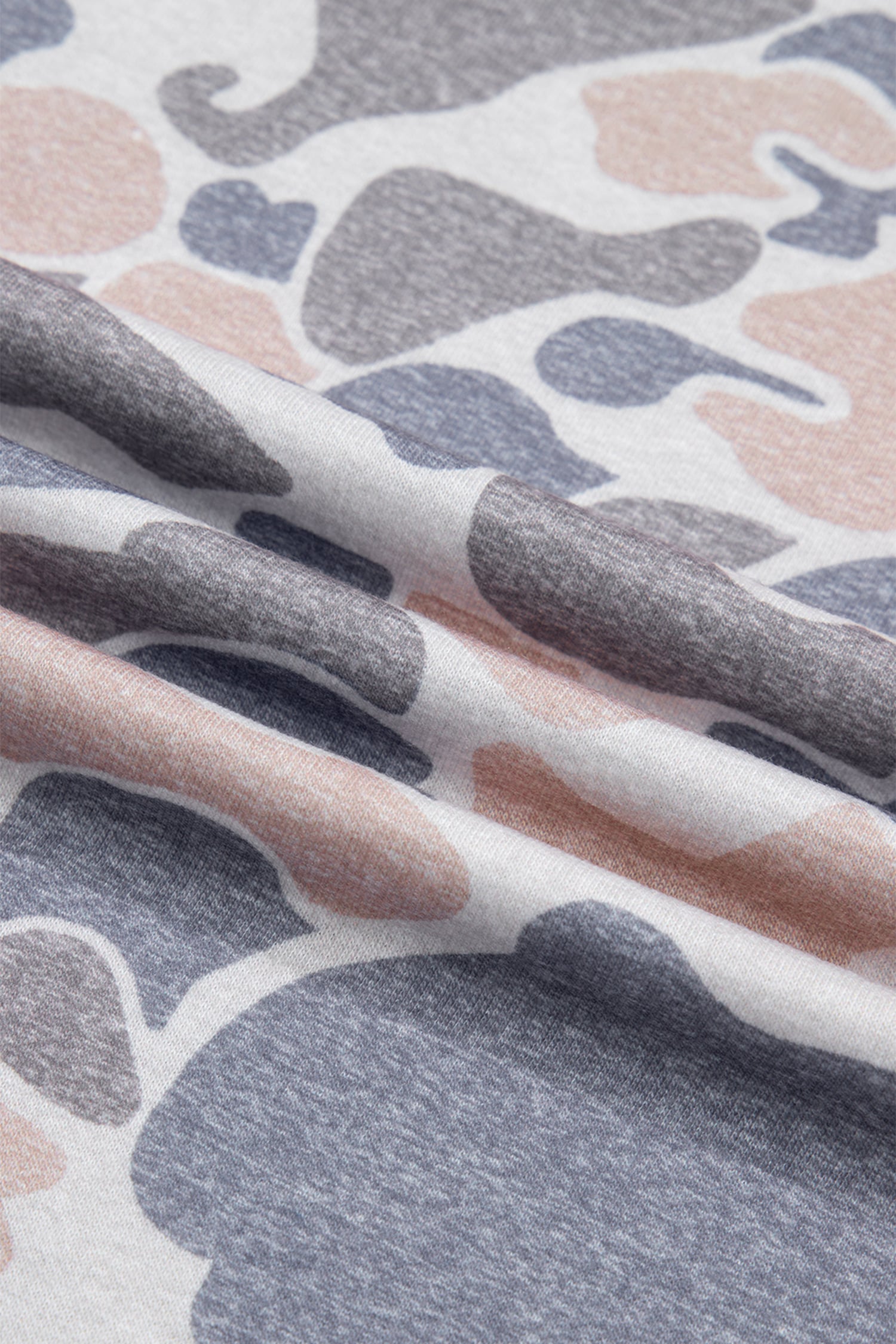 Multicolour Camouflage Print Denim Color Block Sleeve Casual Tee