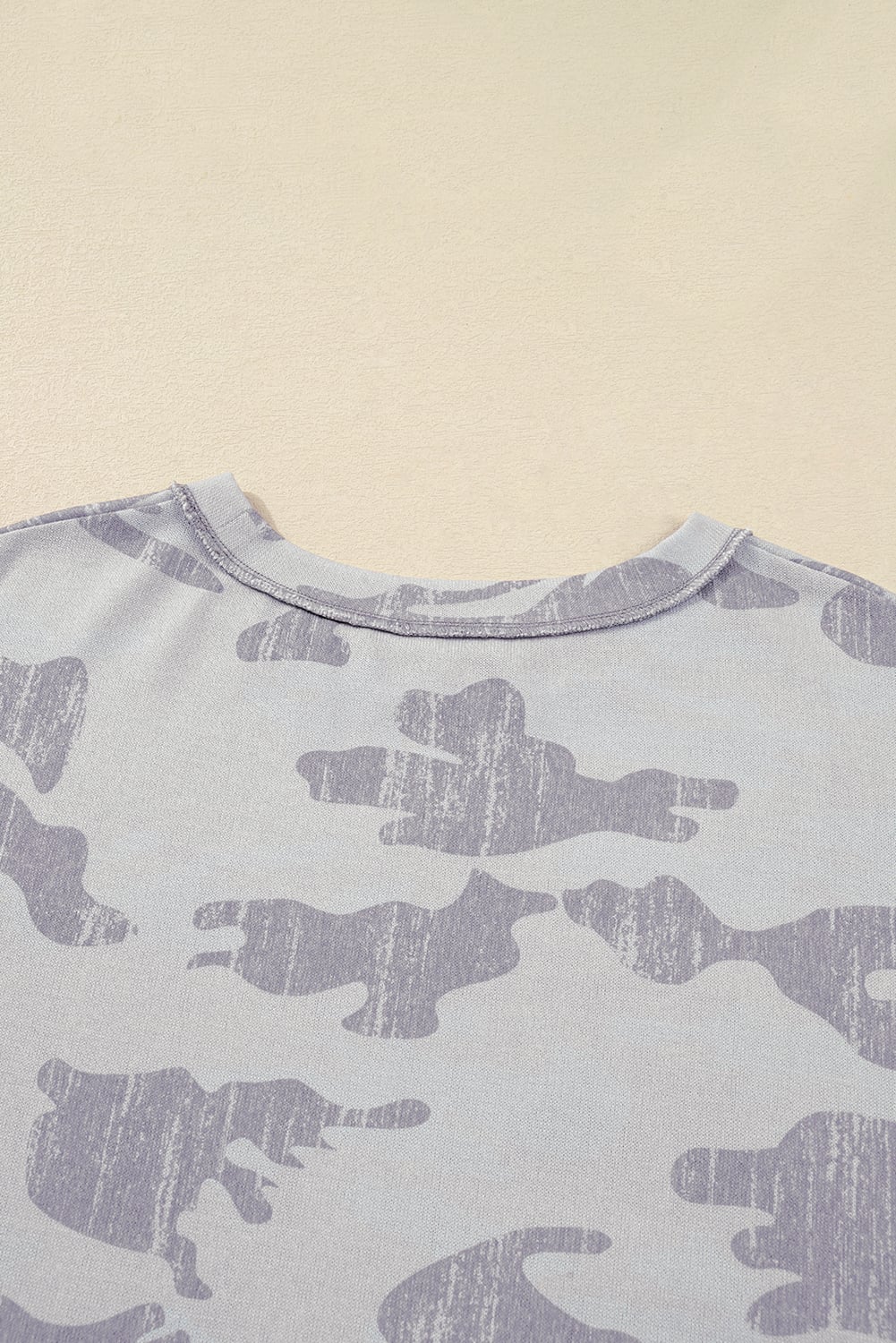 Multicolour Camouflage Print  Round Neck Plus Size Sweatshirt