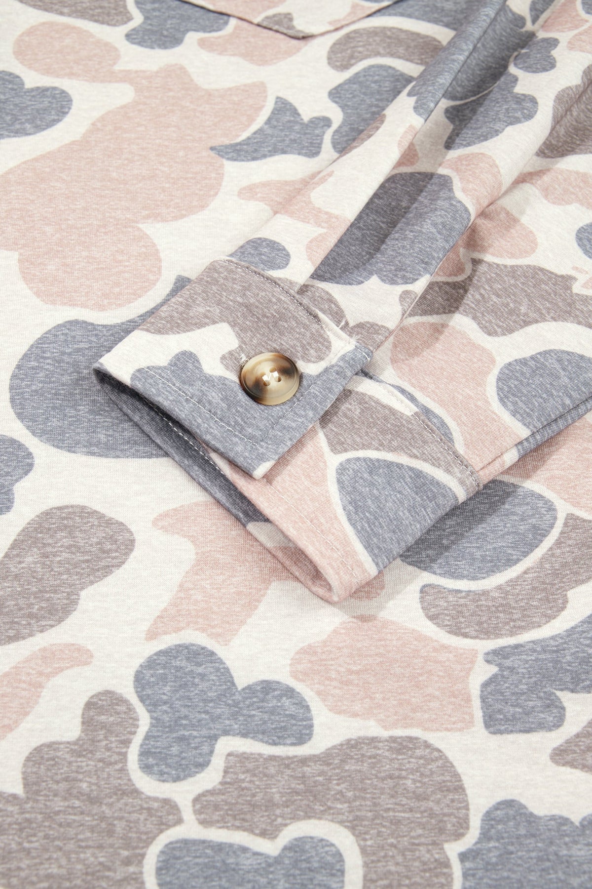 Multicolour Casual Camouflage Button Down Tunic Shacket