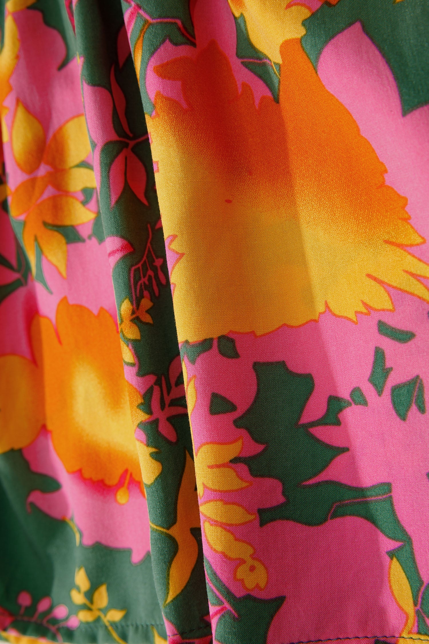 Multicolour Floral Print Long Sleeve Smocked Ruffled Mini Dress
