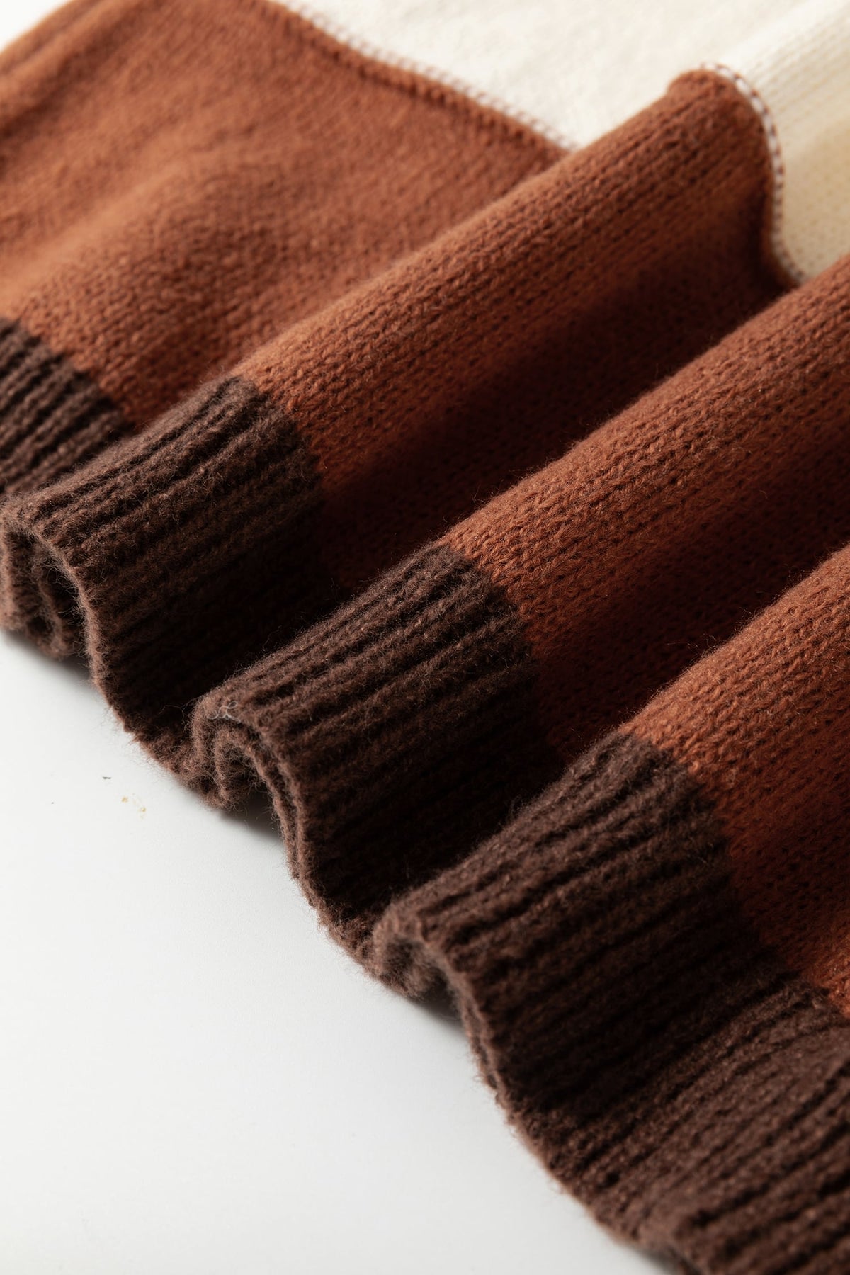 Multicolour Striped Crew Neck Long Sleeve Knit Sweater