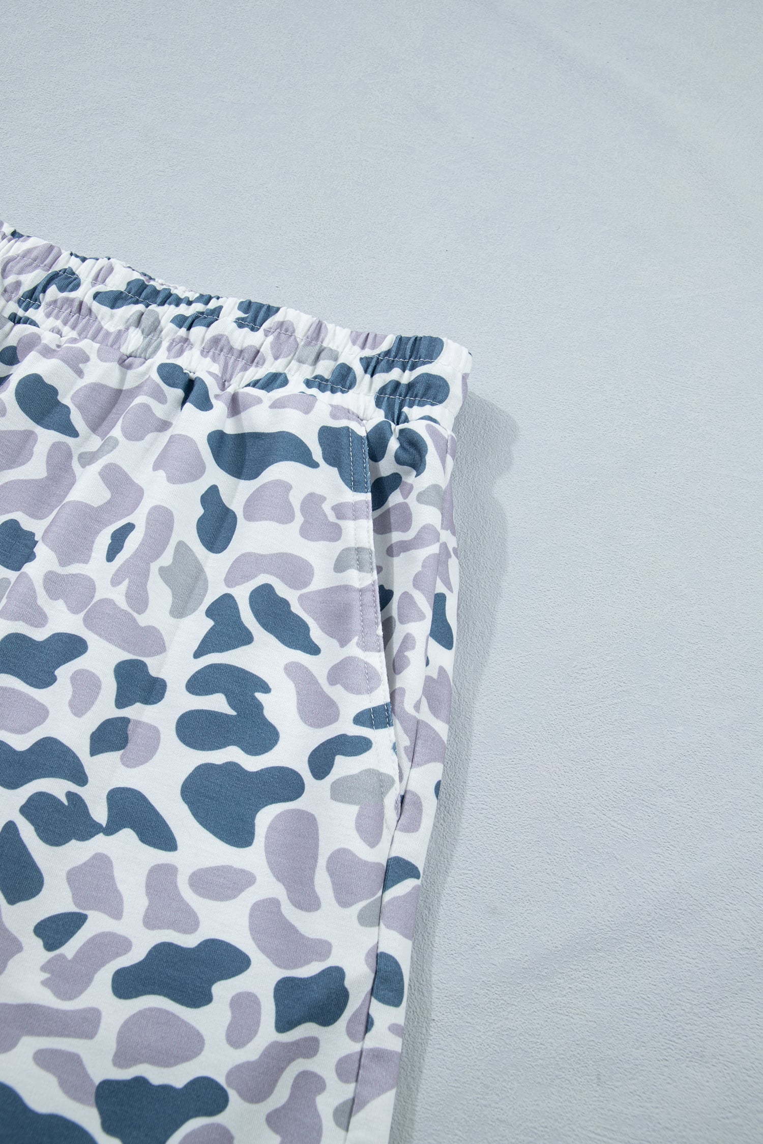 Multicolour Zip up Tee and Short Plus Size Camo Set