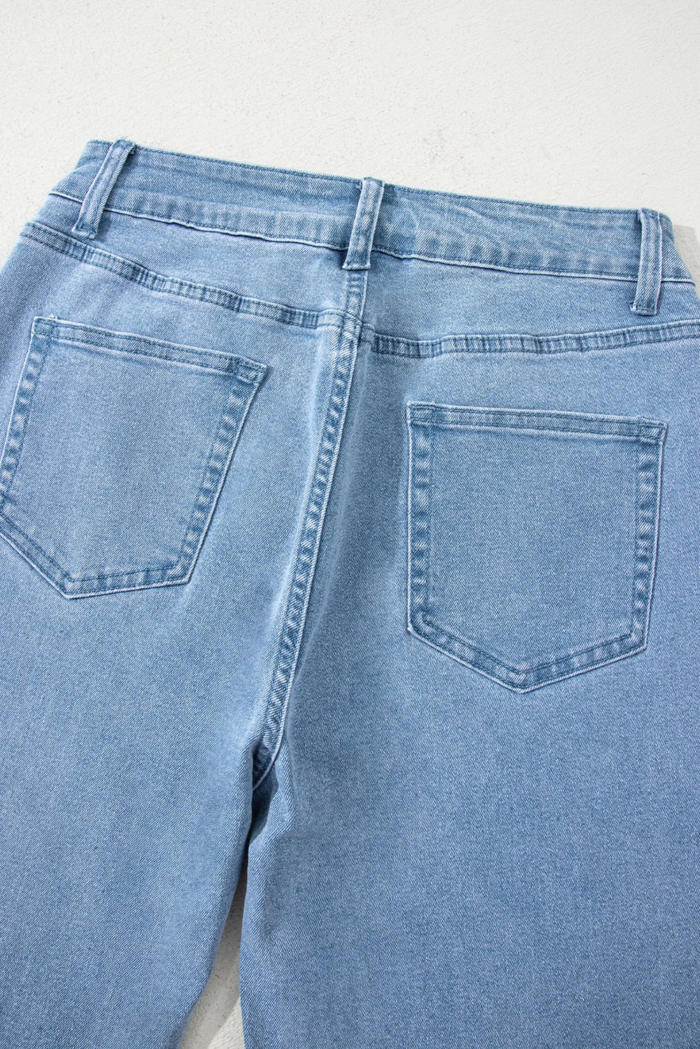 Myosotis Acid Washed High Rise Cropped Wide Leg Jeans