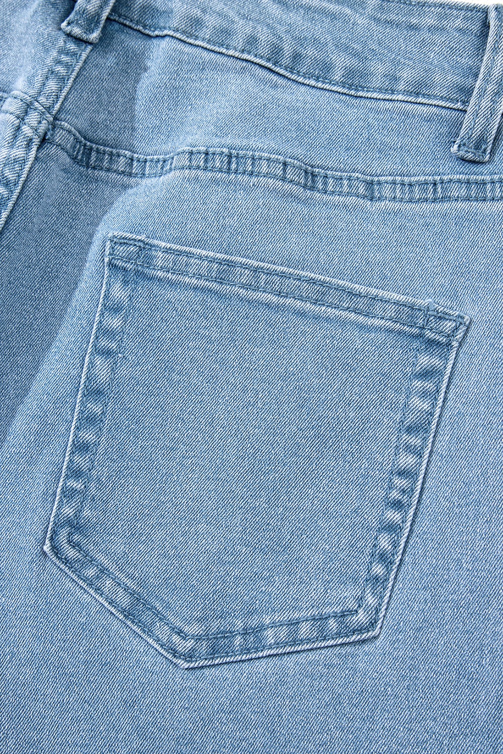 Myosotis Acid Washed High Rise Cropped Wide Leg Jeans