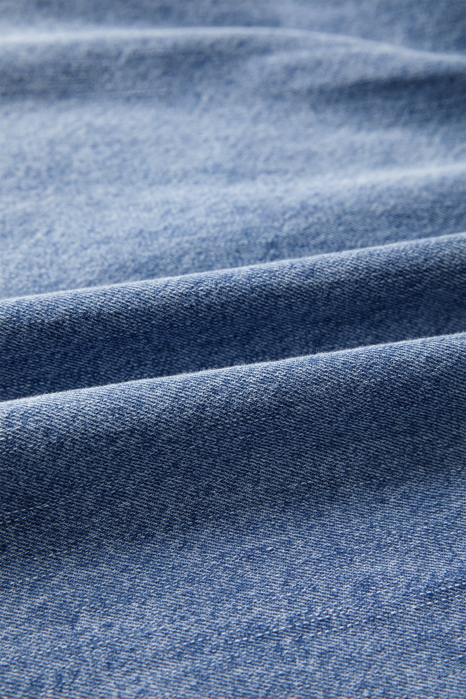 Myosotis Puff Sleeve V Neck Ruffled Loose Denim Mini Dress