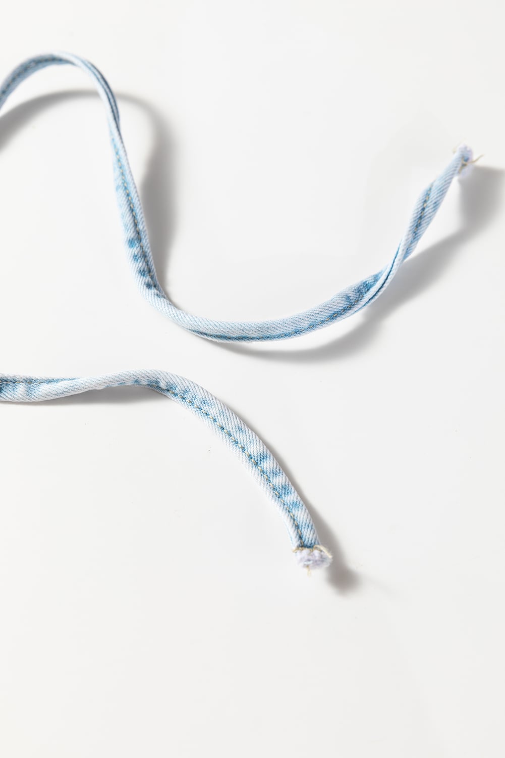 Myosotis Exposed Stitch Detail Drawstring Barrel Jeans