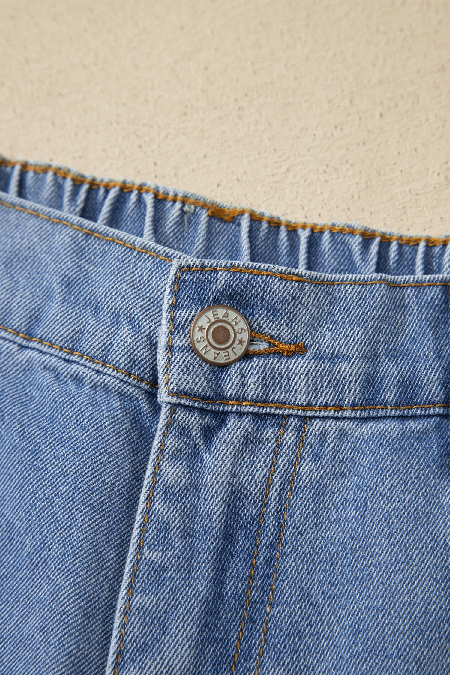 Myosotis Floral Peace Sign Embroidered Patch Wide Leg Jeans