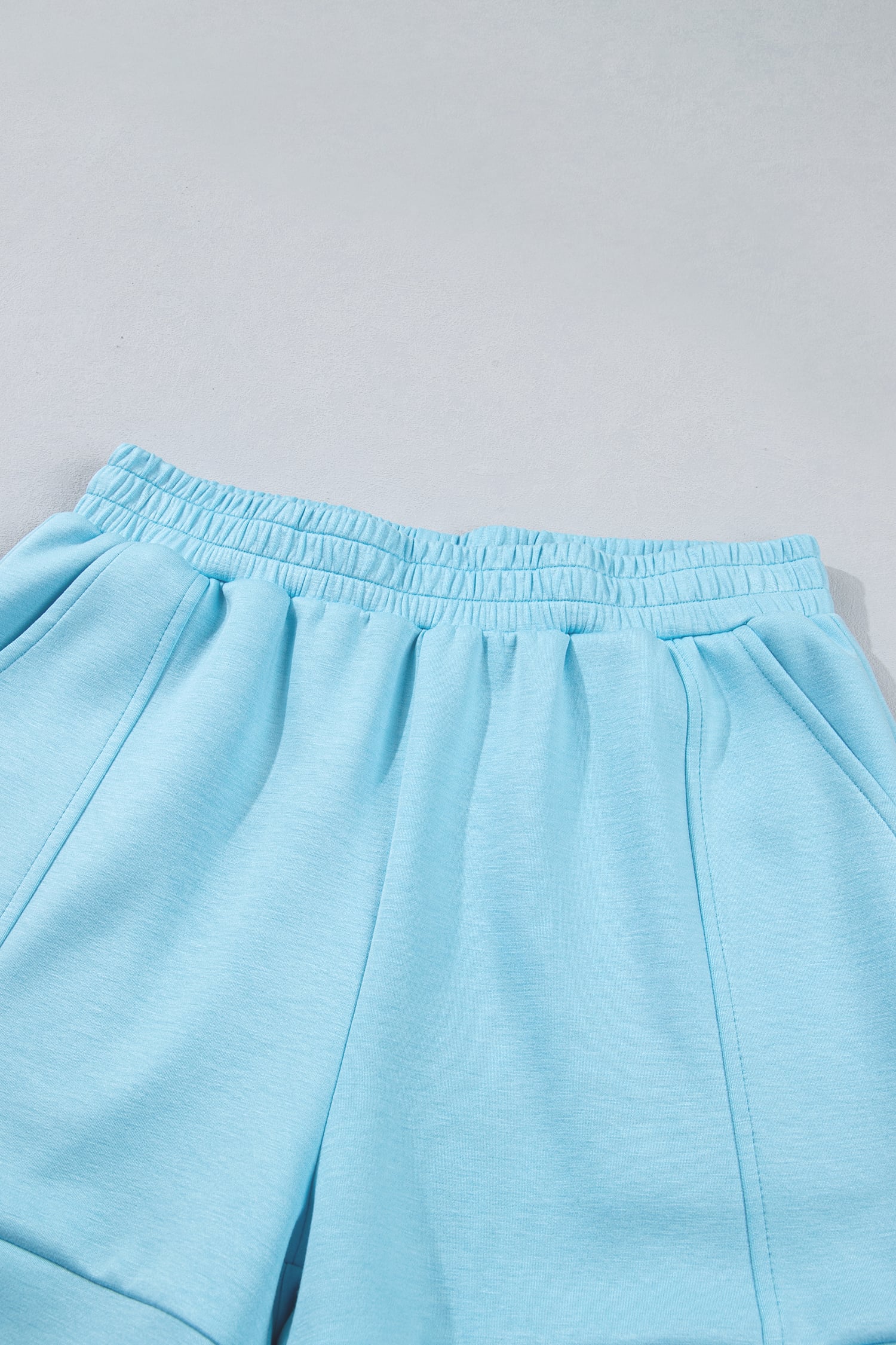 Myosotis Half Zip High Neck Tee Athleisure Short Set