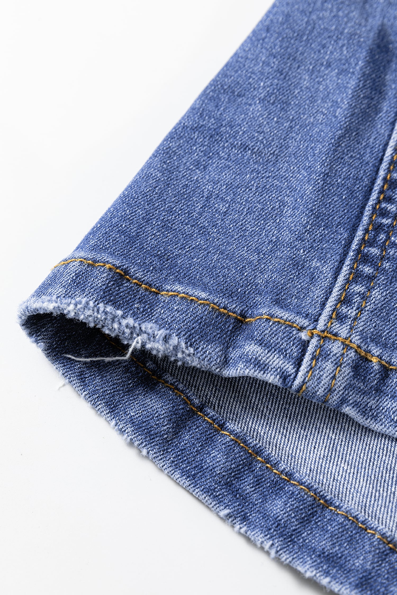 Myosotis Mid Rise Distressed Sneak Peek Straight Leg Jeans
