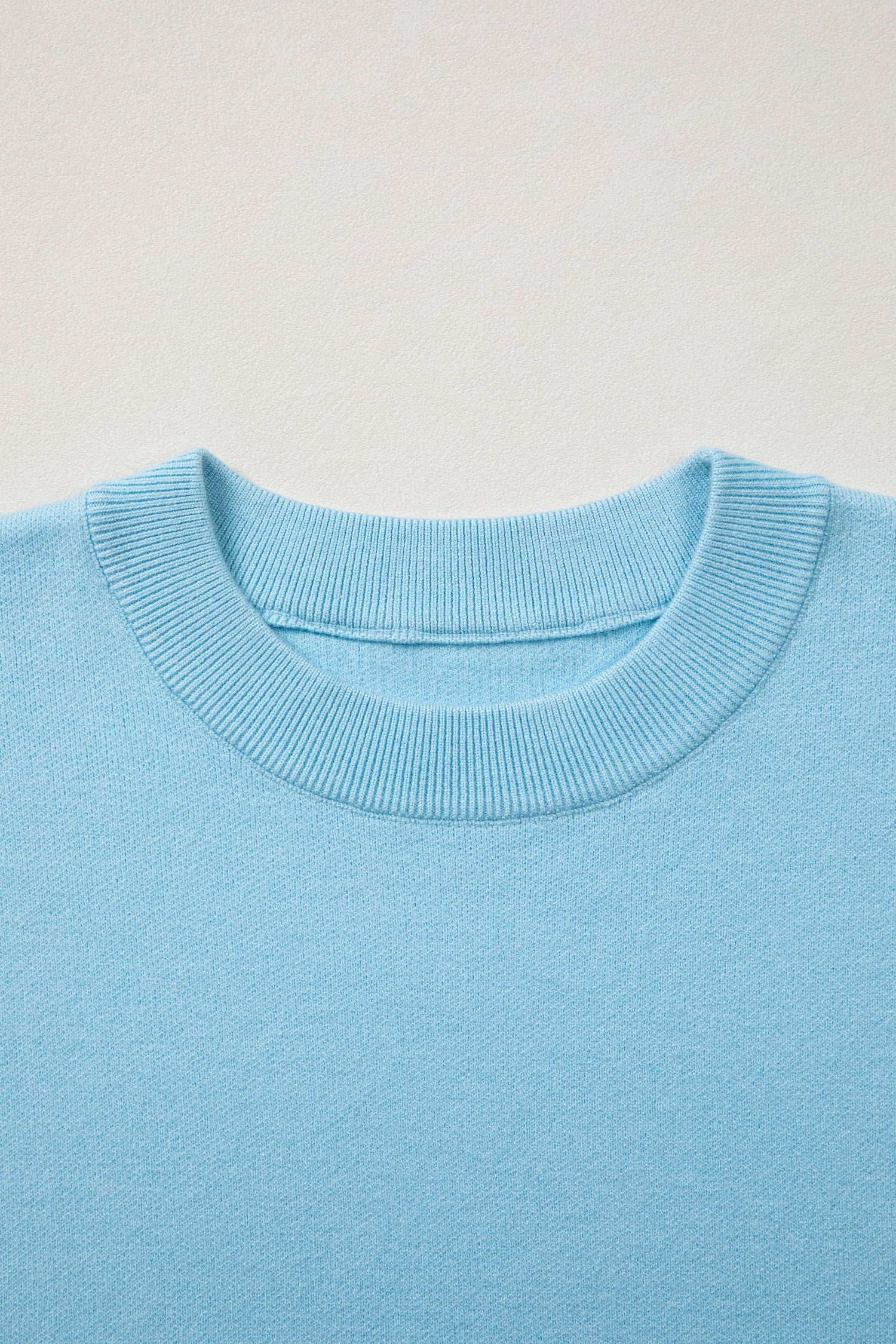 Myosotis Scalloped Hem 3/4 Sleeve Sweater Top