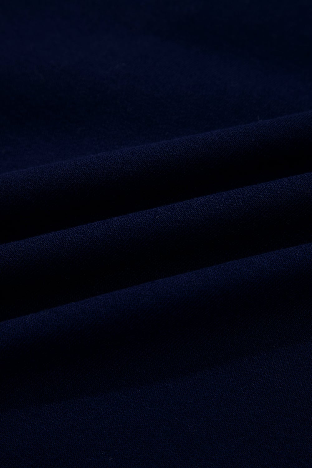 Navy Blue CLASSY UNTIL KICKOFF Plush Letter Patched Loose Sweatshirt