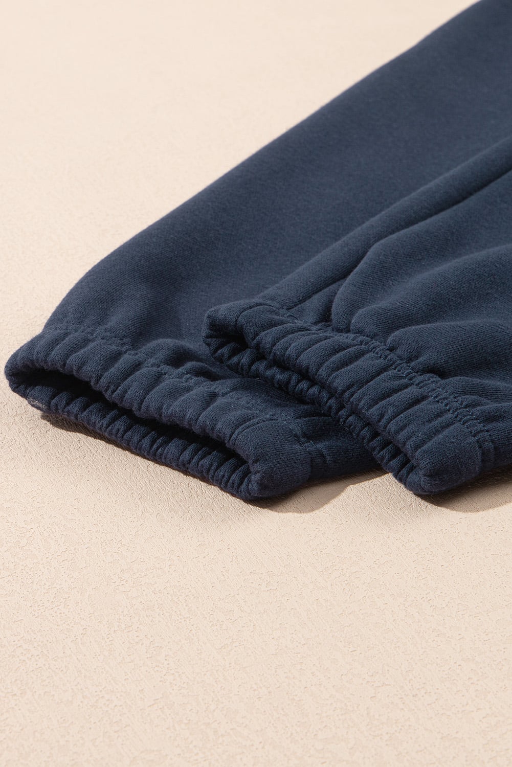 Navy Blue Drop Shoulder Loose Sweatshirt and Joggers Active Set