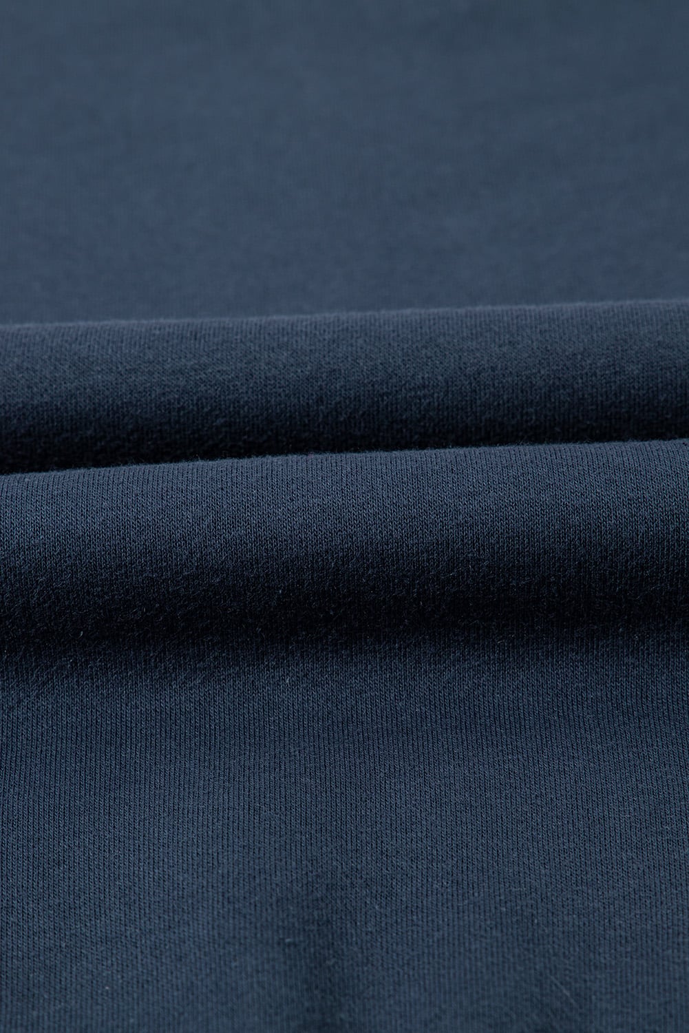 Navy Blue Drop Shoulder Loose Sweatshirt and Joggers Active Set