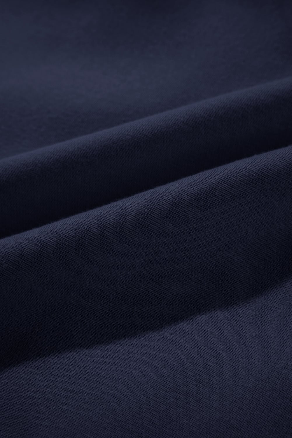 Navy Blue Solid Exposed Seams Hoodie and Joggers Activewear Set