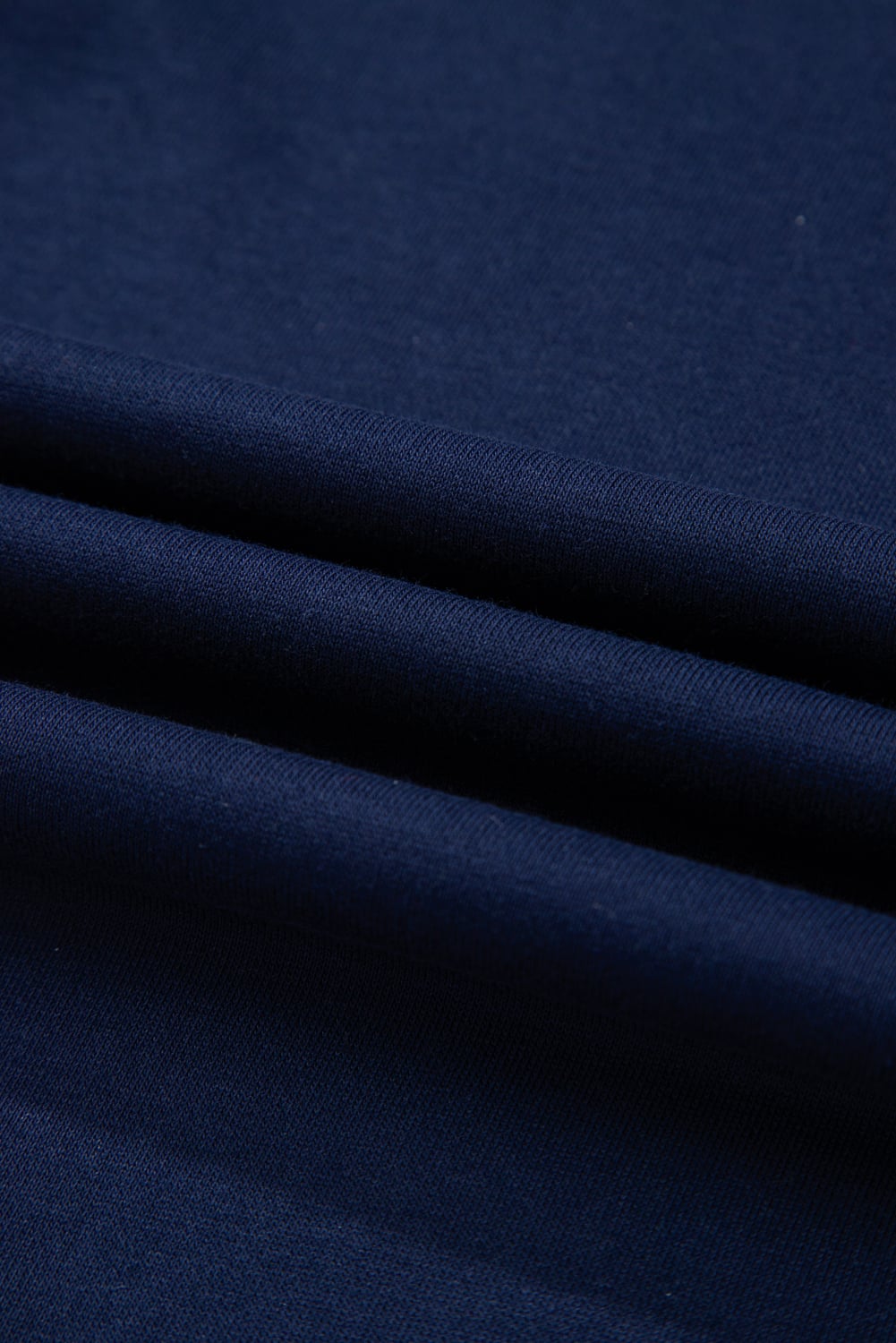 Navy Blue Varsity Stripe Detail Drop Shoulder Pullover Mini Skort Set