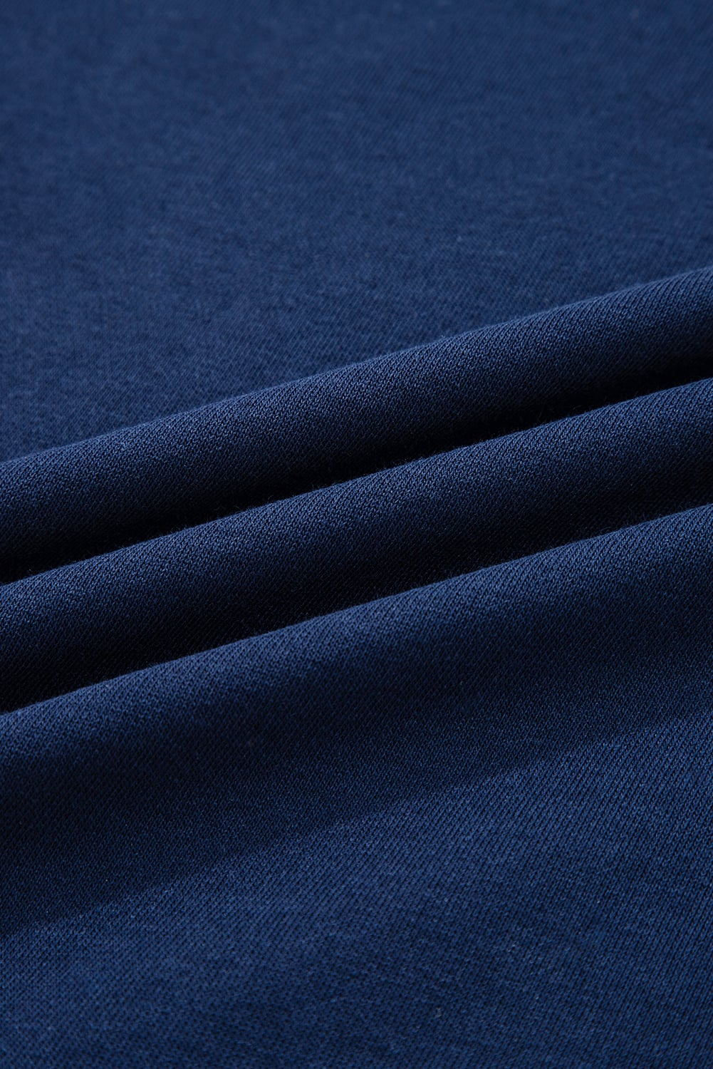 Navy Blue Varsity Striped Detail Drop Shoulder Oversized Sweatshirt