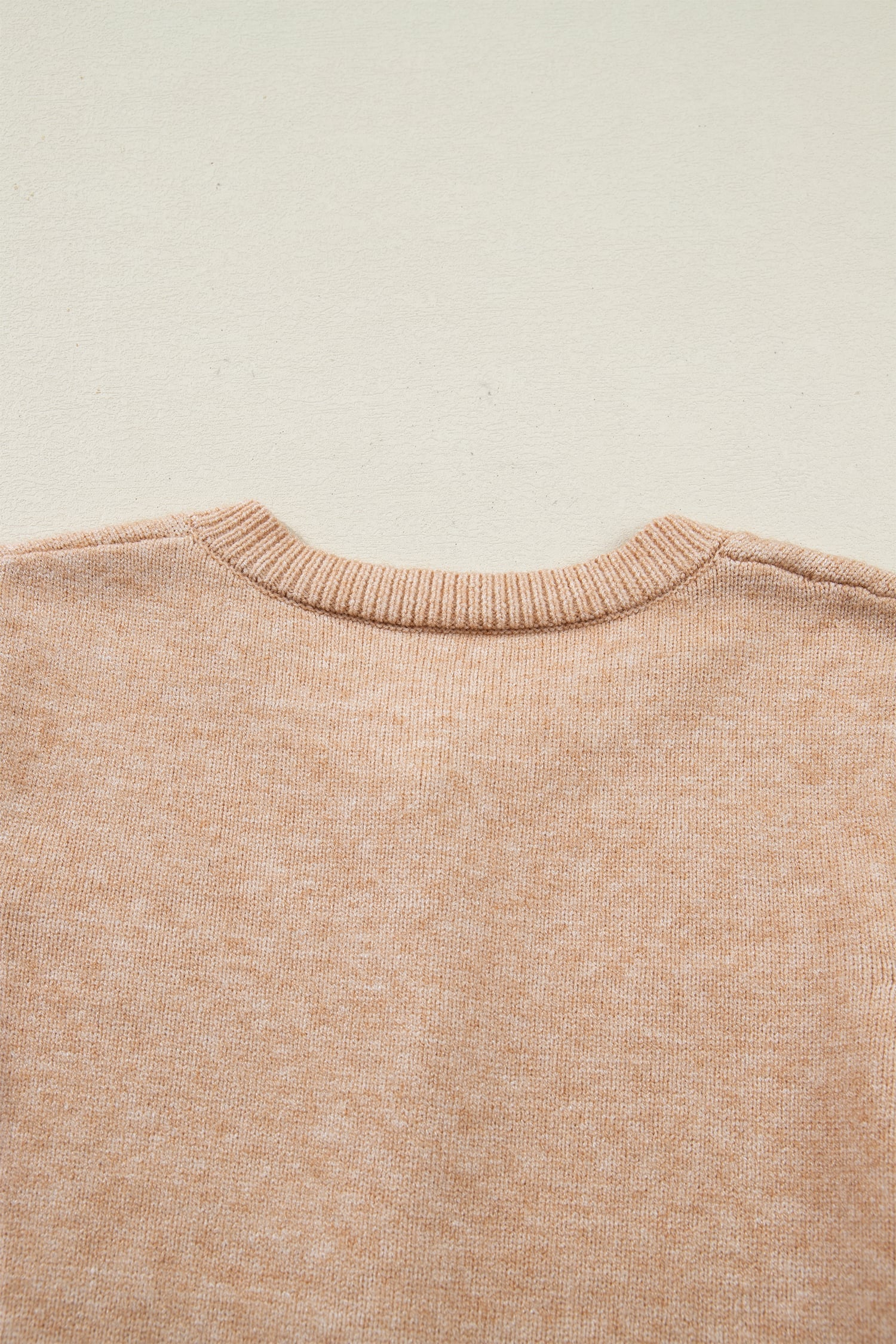 Oatmeal Ruffle Trim Gold Button Sweater Cardigan