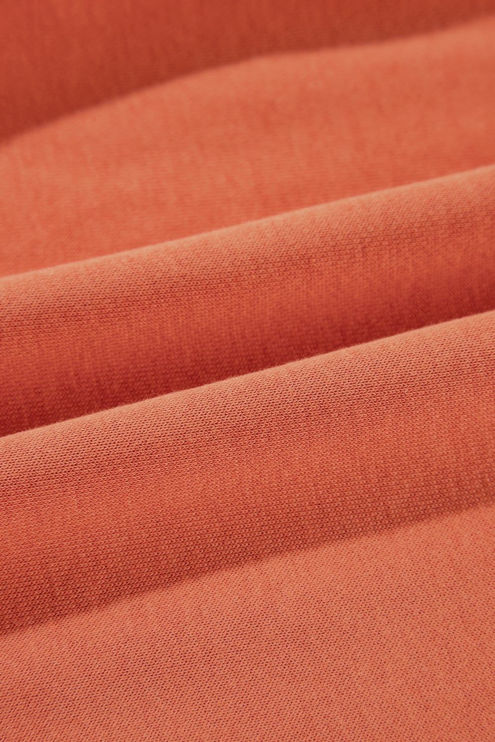 Orange Buttoned Collared Raw Detail High Low Baggy Sweatshirt with Slits